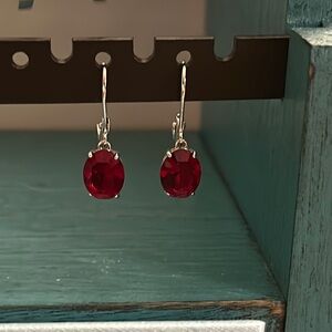 Touchstone Crystal Holiday Siam Earrings